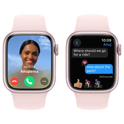 اپل واچ سری 9 سایز 41 میلی‌متری با بند سیلیکونی