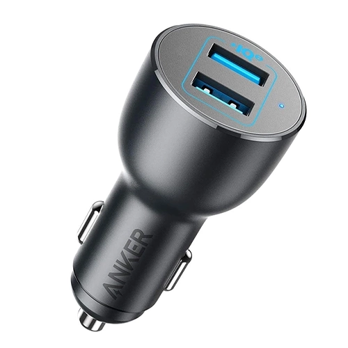 شارژر فندکی انکر مدل PowerDrive III 2-Port alloy A2729