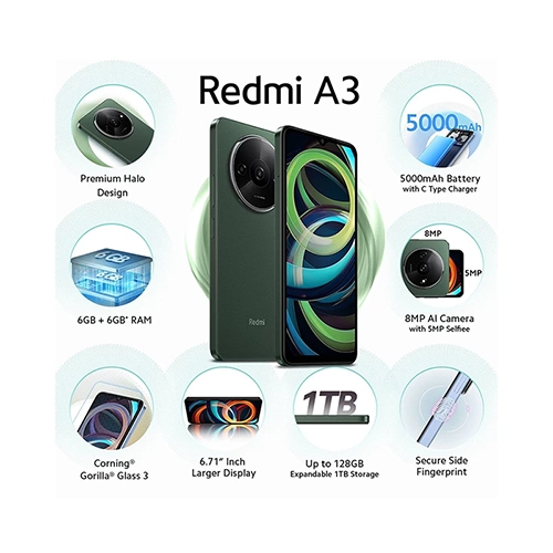 گوشی شیائومی Redmi A3 حافظه 128 رم 4 گیگابایت-
