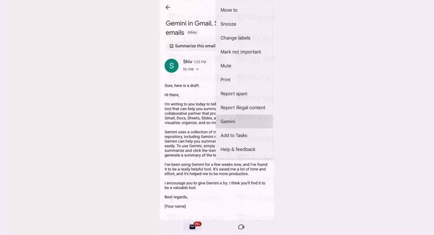 ارتقای قابلیت Gmail با کمک هوش مصنوعی Gemini