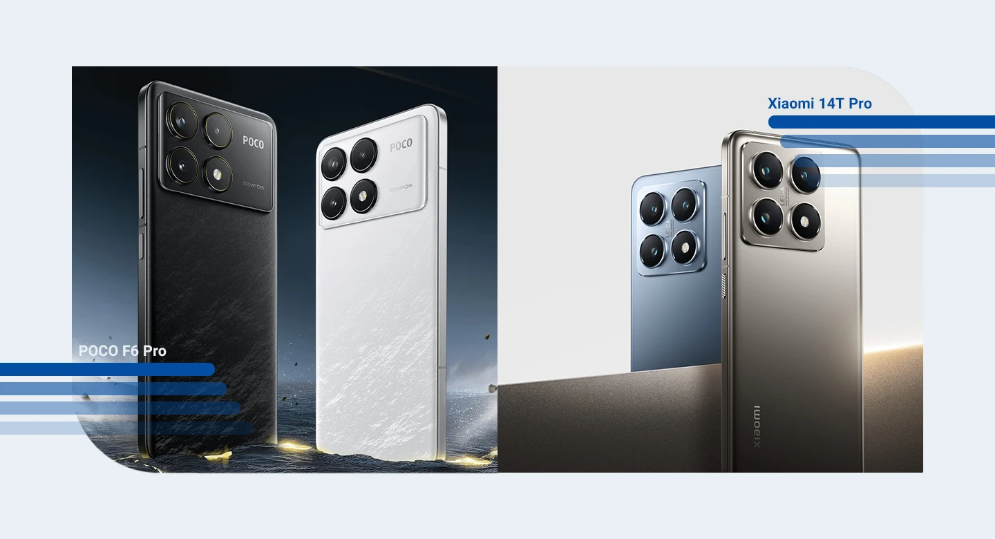 مقایسه طراحی و کیفیت ساخت Xiaomi 14T Pro و Poco F6 Pro