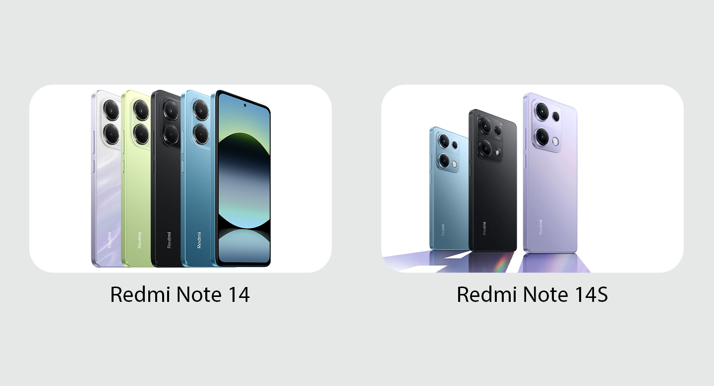 رنگ‌بندی گوشی‌های ردمی نوت ۱۴ و ردمی نوت ۱۴s شیائومی ۲۰۲۵