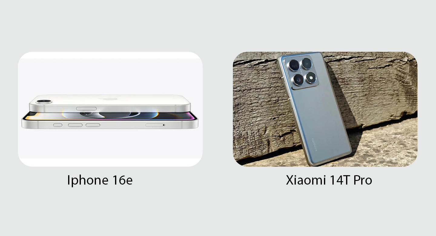 مقایسه سختافزار iPhone 16e با Xiaomi 14T Pro