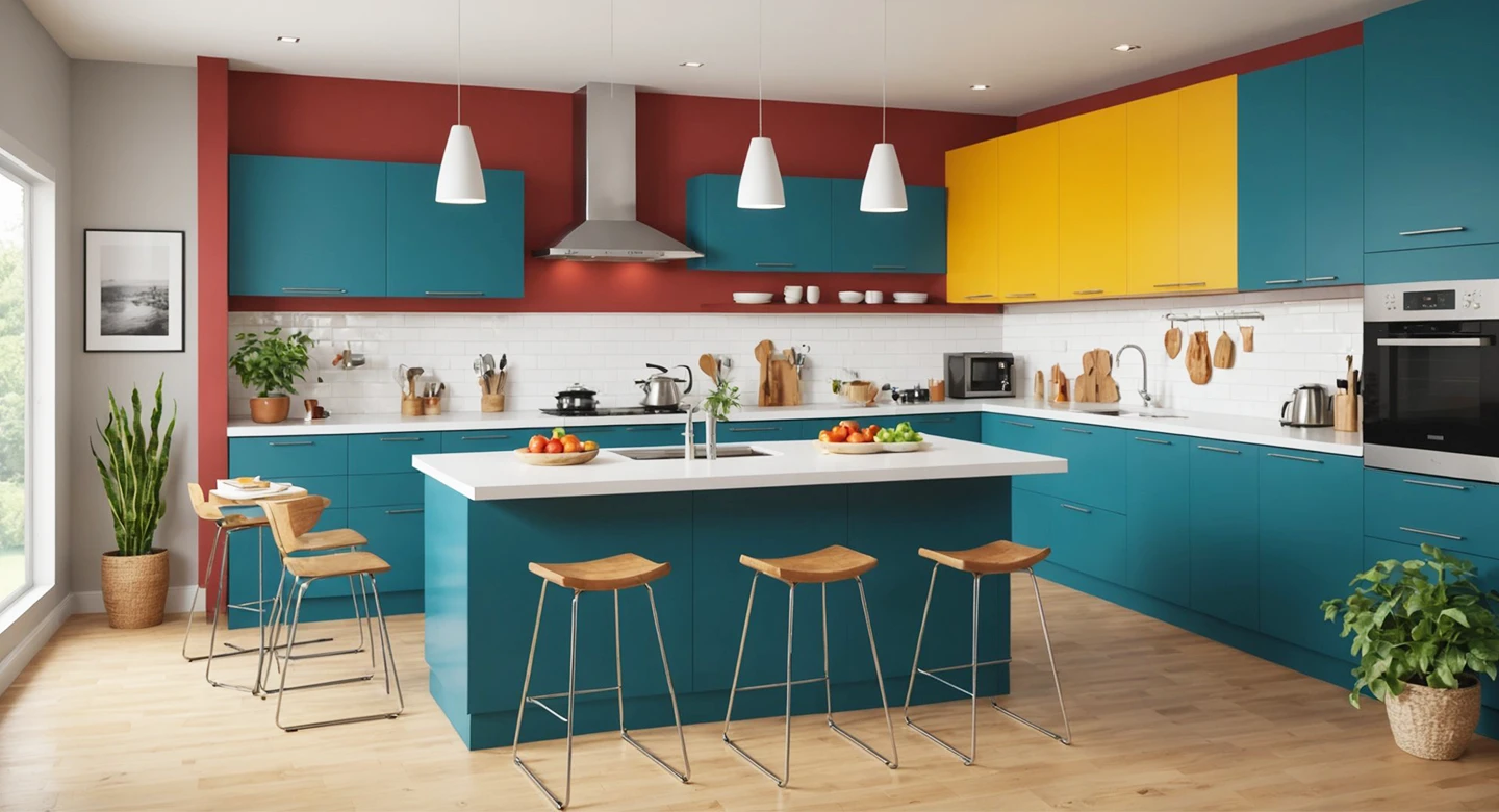 ترکیب رنگ‌های الهام‌بخش در آشپزخانه؛ از هماهنگی کلاسیک تا تضاد مدرن