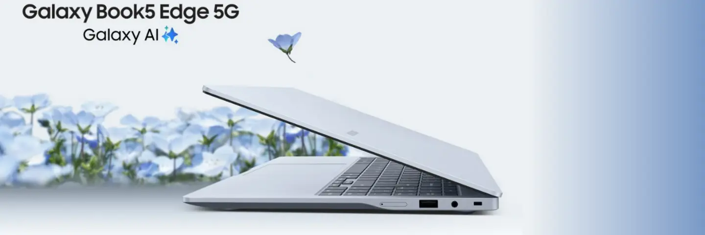 سامسونگ از لپ‌تاپ گلکسی بوک 5 اج 5G  رونمایی کرد