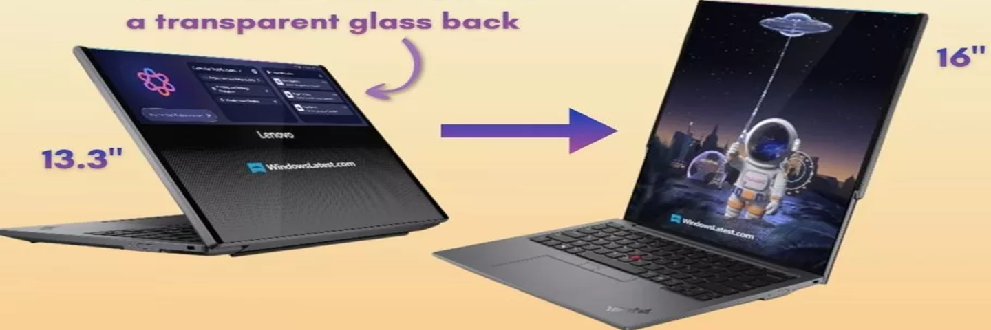 لنوو و یک نگاه آیندهنگرانه در CES 2026؛ لپتاپ رولشونده با بدنه شفاف