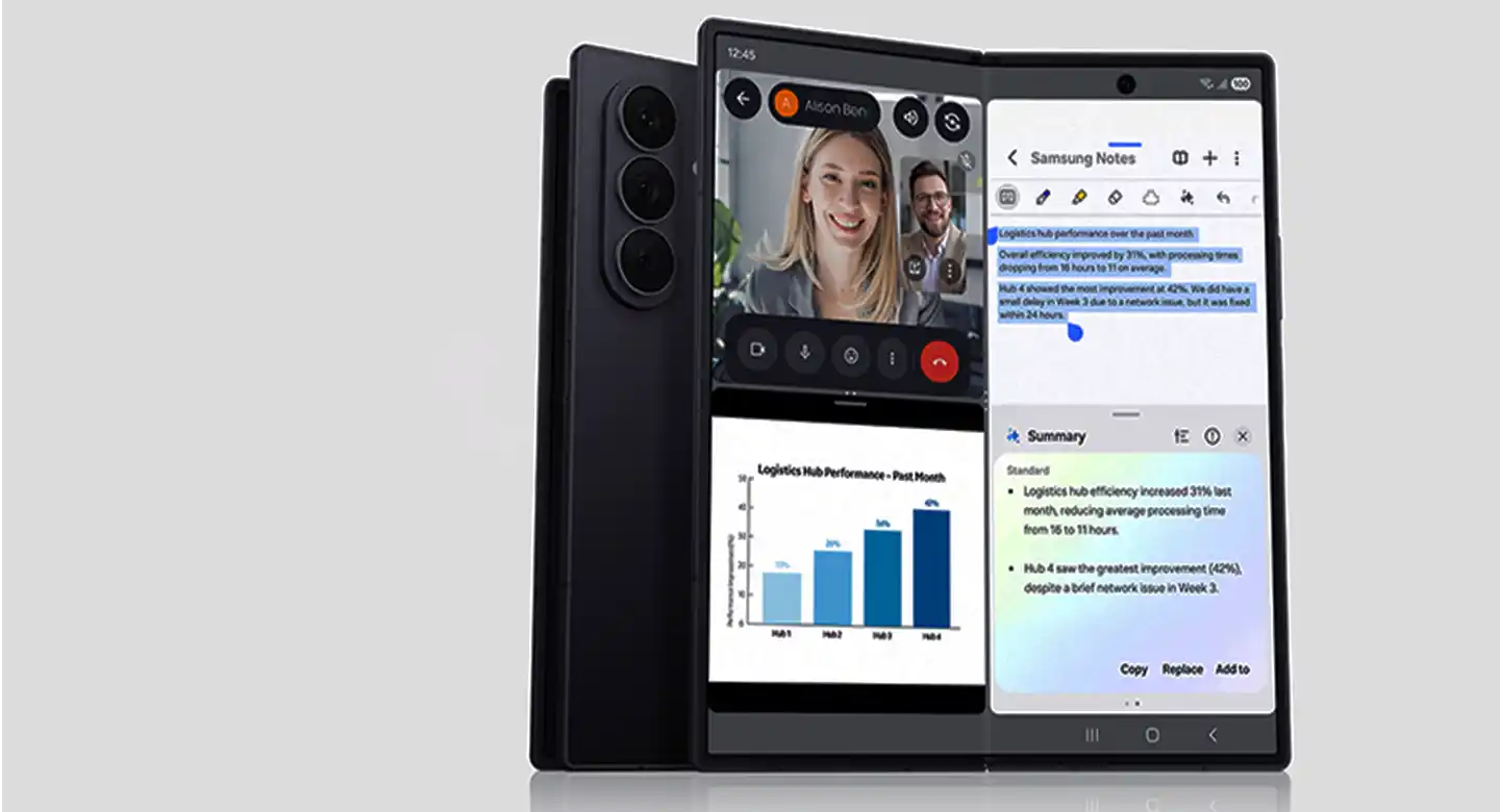 امکانات نرمافزاری گلکسی زد فولد ۷ و آیفون ۱۷ پرو مکس